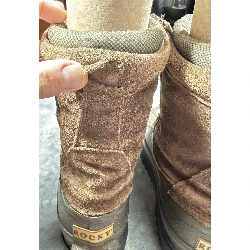 Rocky Boots Mens Size 4 Brown Leather Thinsulate Insulated Snow Winter Outdoor